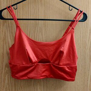 Auden Cherry Red Satin Bralette